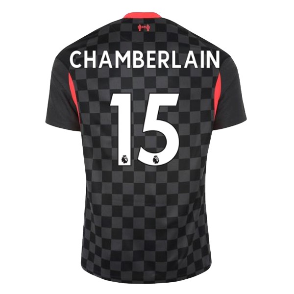 Trikot Liverpool NO.15 Chamberlain Ausweich 2020-21 Schwarz Fussballtrikots Günstig